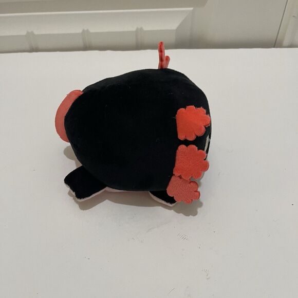 TeeTurtle 5” Axolotl Reversible Mood Plush Black and Pink Stuffed Animal Toy - Picture 8 of 9